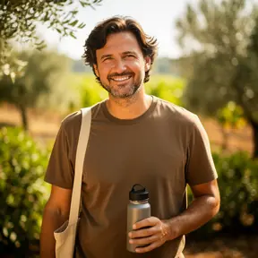 portrait professionnel homme français quarantaine expression confiante fond neutre lumineux