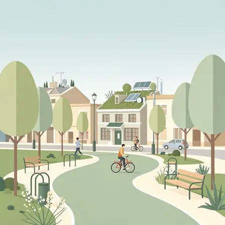 allée de jardin à la française bordée d'arbres et de buissons taillés sous un soleil doux