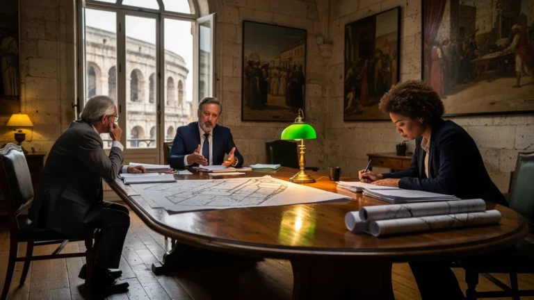 Discussion en mairie d'Arles dévoilant les raisons des retards dans les projets urbains