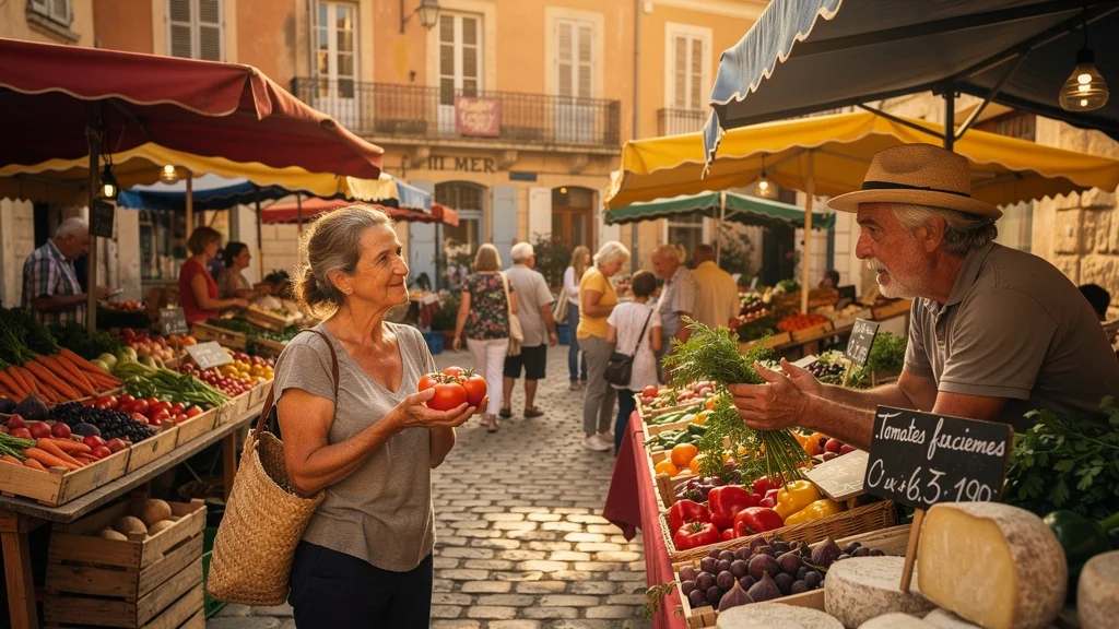 Marché à Arles : circuit court plus cher mais qualité supérieure des produits locaux frais