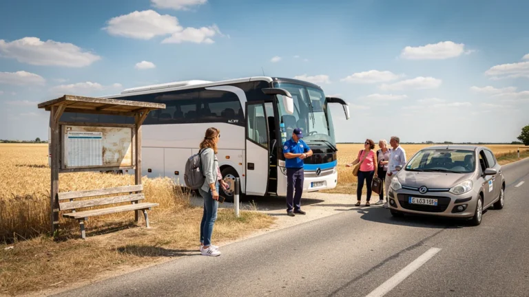 Mesure du temps de trajet Arles-Saintes-Maries en bus et covoiturage sur trois trajets