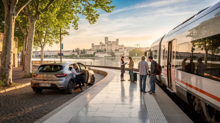 Voyage entre Arles et Avignon : choix entre train et covoiturage selon horaires avec réservation anticipée