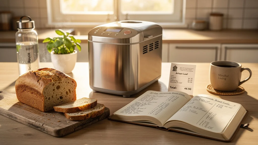 Comparaison du coût du pain maison à la machine et du pain de boulangerie sur trente jours